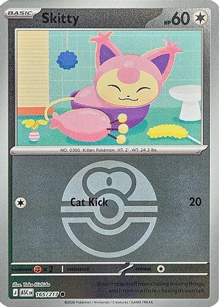 Skitty (Love Ball) (165) Reverse Holofoil [ME Ascended Heroes] Pokemon Single Pokémon