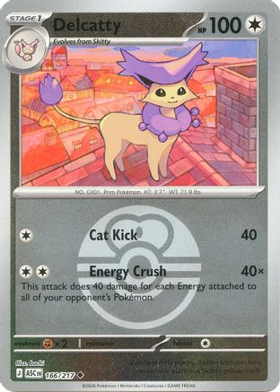 Delcatty (Love Ball) (166) Reverse Holofoil [ME Ascended Heroes] Pokemon Single Pokémon