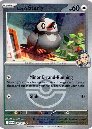 Larry's Starly (Poke Ball) (168) Reverse Holofoil [ME Ascended Heroes] Pokemon Single Pokémon