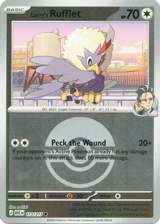 Larry's Rufflet (Poke Ball) (173) Reverse Holofoil [ME Ascended Heroes] Pokemon Single Pokémon