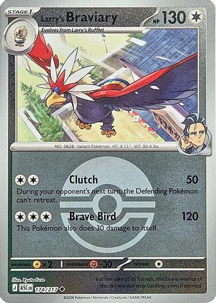 Larry's Braviary (Poke Ball) (174) Reverse Holofoil [ME Ascended Heroes] Pokemon Single Pokémon