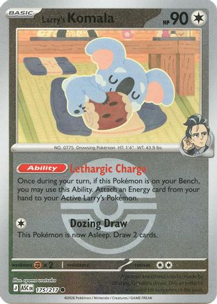 Larry's Komala (Poke Ball) (175) Reverse Holofoil [ME Ascended Heroes] Pokemon Single Pokémon