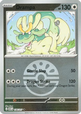 Drampa (Friend Ball) (176) Reverse Holofoil [ME Ascended Heroes] Pokemon Single Pokémon