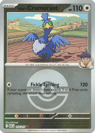 Hop's Cramorant (Poke Ball) (177) Reverse Holofoil [ME Ascended Heroes] Pokemon Single Pokémon