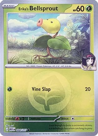 Erika's Bellsprout (Energy Symbol Pattern) (4) Reverse Holofoil [ME Ascended Heroes] Pokemon Single Pokémon
