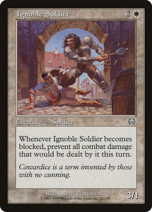 Ignoble Soldier (MMQ-022) [Mercadian Masques] MTG Single Wizards of the Coast