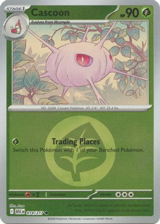 Cascoon (Energy Symbol Pattern) (14) Reverse Holofoil [ME Ascended Heroes] Pokemon Single Pokémon