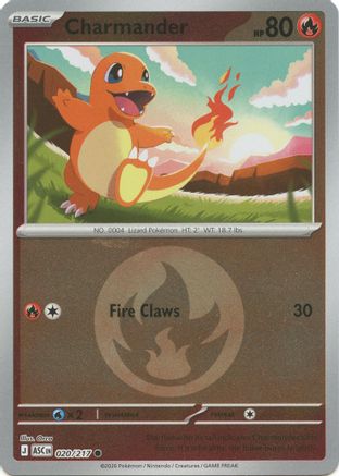 Charmander (Energy Symbol Pattern) (20) Reverse Holofoil [ME Ascended Heroes] Pokemon Single Pokémon