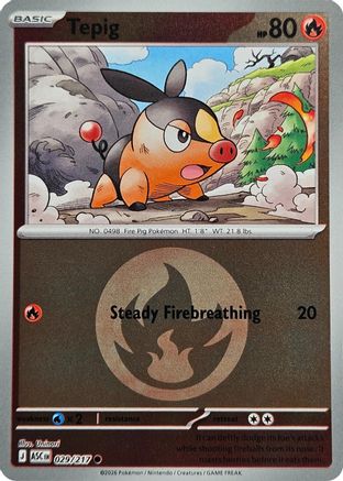 Tepig (Energy Symbol Pattern) (29) Reverse Holofoil [ME Ascended Heroes] Pokemon Single Pokémon