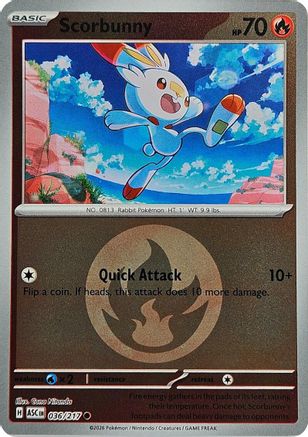 Scorbunny - 036/217 (Energy Symbol Pattern) Reverse Holofoil [ME Ascended Heroes] Pokemon Single Pokémon