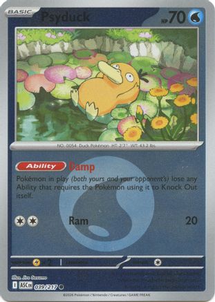 Psyduck - 039/217 (Energy Symbol Pattern) Reverse Holofoil [ME Ascended Heroes] Pokemon Single Pokémon