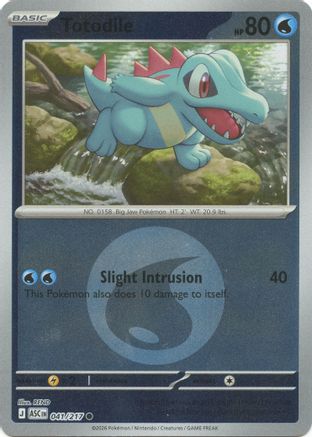 Totodile (Energy Symbol Pattern) (41) Reverse Holofoil [ME Ascended Heroes] Pokemon Single Pokémon