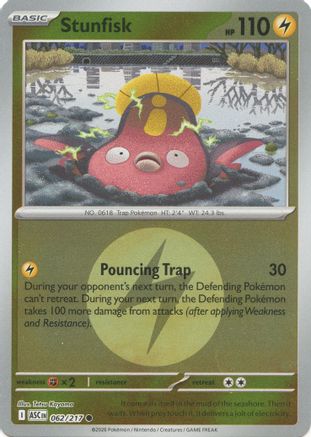 Stunfisk (Energy Symbol Pattern) (62) Reverse Holofoil [ME Ascended Heroes] Pokemon Single Pokémon