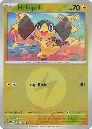 Helioptile (Energy Symbol Pattern) (63) Reverse Holofoil [ME Ascended Heroes] Pokemon Single Pokémon