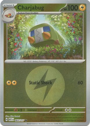 Charjabug (Energy Symbol Pattern) (65) Reverse Holofoil [ME Ascended Heroes] Pokemon Single Pokémon