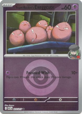 Team Rocket's Exeggcute (Energy Symbol Pattern) (77) Reverse Holofoil [ME Ascended Heroes] Pokemon Single Pokémon