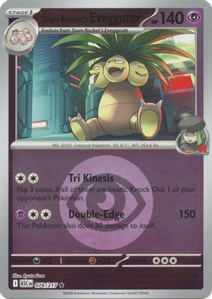 Team Rocket's Exeggutor (Energy Symbol Pattern) (78) Reverse Holofoil [ME Ascended Heroes] Pokemon Single Pokémon