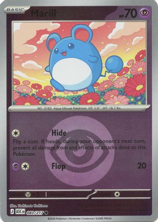 Marill - 083/217 (Energy Symbol Pattern) Reverse Holofoil [ME Ascended Heroes] Pokemon Single Pokémon