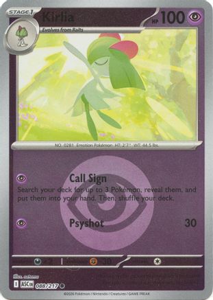 Kirlia (Energy Symbol Pattern) (88) Reverse Holofoil [ME Ascended Heroes] Pokemon Single Pokémon
