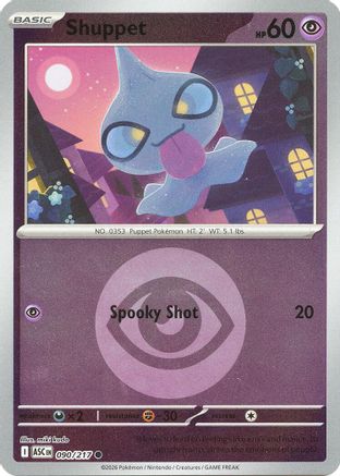 Shuppet (Energy Symbol Pattern) (90) Reverse Holofoil [ME Ascended Heroes] Pokemon Single Pokémon