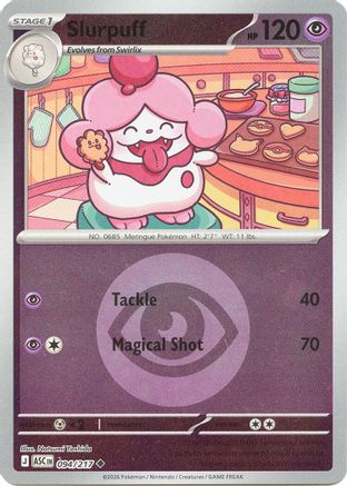 Slurpuff - 094/217 (Energy Symbol Pattern) Reverse Holofoil [ME Ascended Heroes] Pokemon Single Pokémon