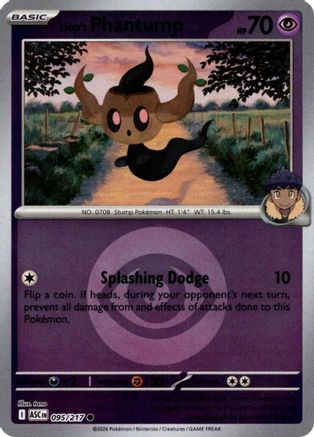 Hop's Phantump (Energy Symbol Pattern) (95) Reverse Holofoil [ME Ascended Heroes] Pokemon Single Pokémon