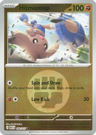 Hitmontop - 102/217 (Energy Symbol Pattern) Reverse Holofoil [ME Ascended Heroes] Pokemon Single Pokémon