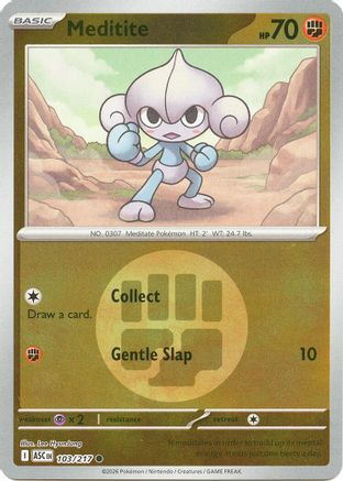 Meditite (Energy Symbol Pattern) (103) Reverse Holofoil [ME Ascended Heroes] Pokemon Single Pokémon