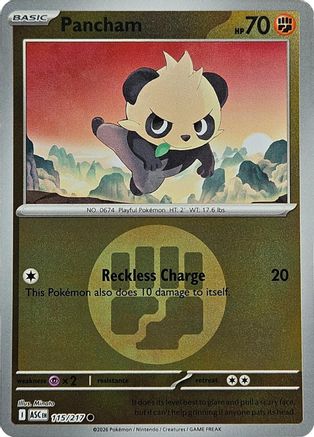 Pancham (Energy Symbol Pattern) (115) Reverse Holofoil [ME Ascended Heroes] Pokemon Single Pokémon