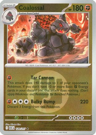 Coalossal (Energy Symbol Pattern) (120) Reverse Holofoil [ME Ascended Heroes] Pokemon Single Pokémon