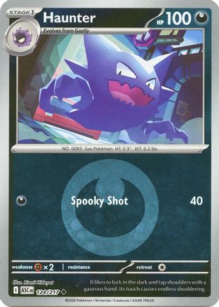 Haunter (Energy Symbol Pattern) (124) Reverse Holofoil [ME Ascended Heroes] Pokemon Single Pokémon