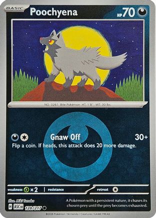 Poochyena (Energy Symbol Pattern) (128) Reverse Holofoil [ME Ascended Heroes] Pokemon Single Pokémon