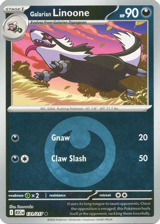 Galarian Linoone (Energy Symbol Pattern) (131) Reverse Holofoil [ME Ascended Heroes] Pokemon Single Pokémon
