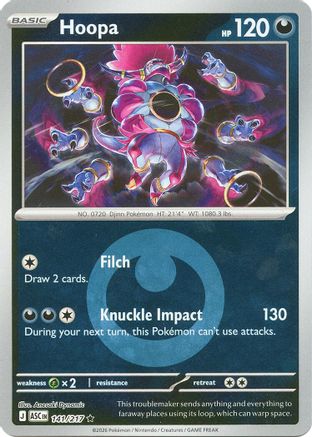 Hoopa (Energy Symbol Pattern) (141) Reverse Holofoil [ME Ascended Heroes] Pokemon Single Pokémon