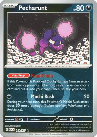 Pecharunt (Energy Symbol Pattern) (143) Reverse Holofoil [ME Ascended Heroes] Pokemon Single Pokémon