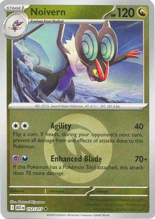 Noivern (Energy Symbol Pattern) (157) Reverse Holofoil [ME Ascended Heroes] Pokemon Single Pokémon