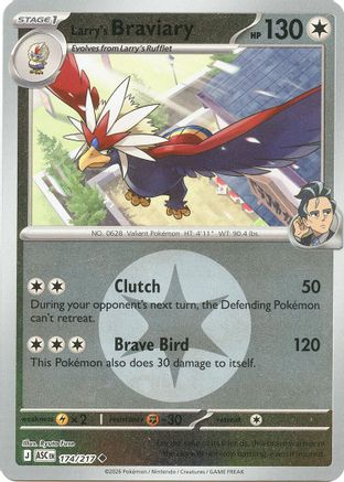 Larry's Braviary (Energy Symbol Pattern) (174) Reverse Holofoil [ME Ascended Heroes] Pokemon Single Pokémon