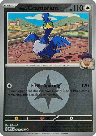 Hop's Cramorant (Energy Symbol Pattern) (177) Reverse Holofoil [ME Ascended Heroes] Pokemon Single Pokémon