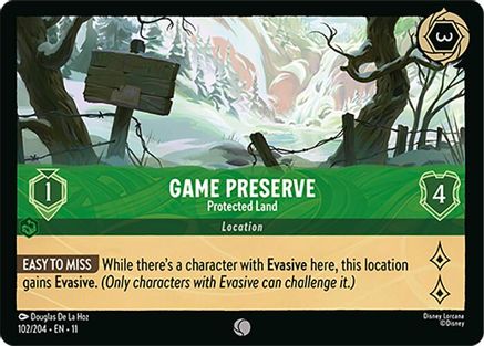 Game Preserve - Protected Land (102/204) [Winterspell] Cold Foil Lorcana Single Disney