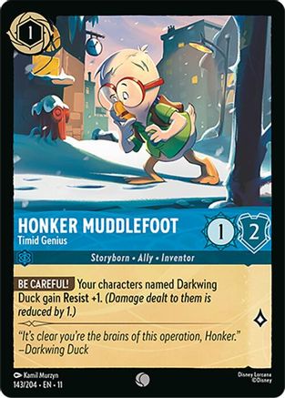 Honker Muddlefoot - Timid Genius (143/204) [Winterspell] Lorcana Single Disney