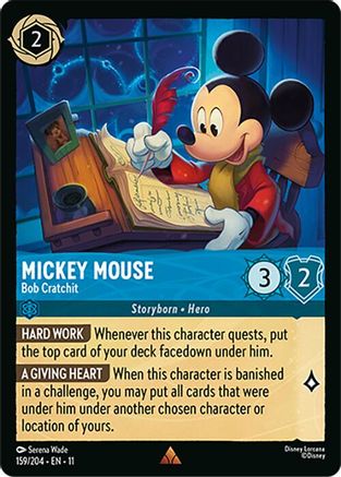 Mickey Mouse - Bob Cratchit (159/204) [Winterspell] Cold Foil Lorcana Single Disney