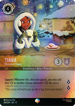 Tiana - Warm and Happy (Epic) (205/204) [Winterspell] Holofoil Lorcana Single Disney