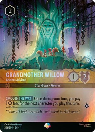 Grandmother Willow - Ancient Advisor (Epic) (206/204) [Winterspell] Holofoil Lorcana Single Disney