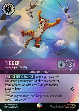 Tigger - Bouncing All the Way (Epic) (208/204) [Winterspell] Holofoil Lorcana Single Disney