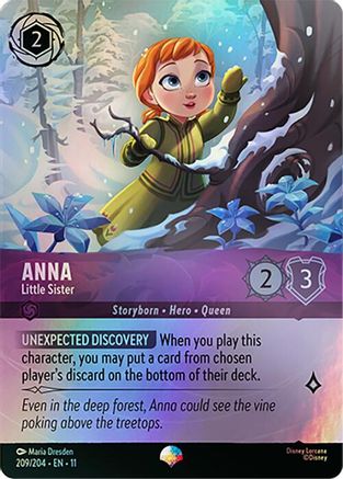 Anna - Little Sister (Epic) (209/204) [Winterspell] Holofoil Lorcana Single Disney
