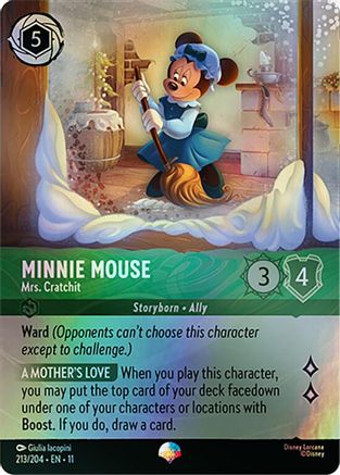Minnie Mouse - Mrs. Cratchit (Epic) (213/204) [Winterspell] Holofoil Lorcana Single Disney