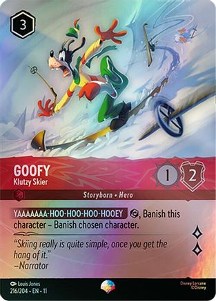 Goofy - Klutzy Skier (Epic) (216/204) [Winterspell] Holofoil Lorcana Single Disney