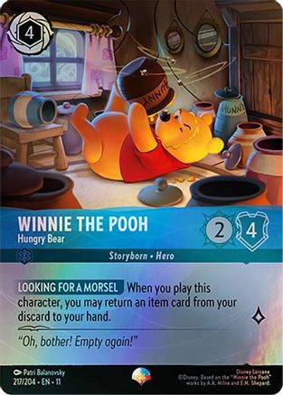 Winnie the Pooh - Hungry Bear (Epic) (217/204) [Winterspell] Holofoil Lorcana Single Disney