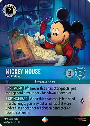 Mickey Mouse - Bob Cratchit (Epic) (219/204) [Winterspell] Holofoil Lorcana Single Disney