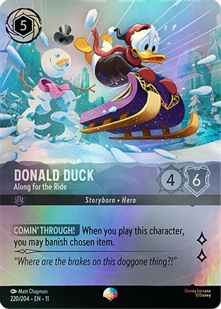 Donald Duck - Along for the Ride (Epic) (220/204) [Winterspell] Holofoil Lorcana Single Disney